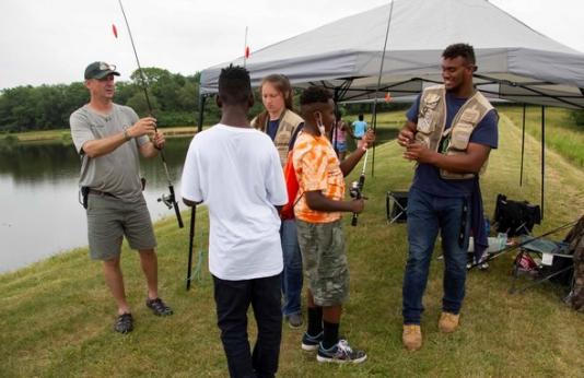 MDC staff teach MWSU players how to fish